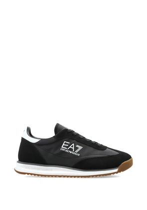 Ea7 Emporio Armani logo-print panelled sneakers - Black
