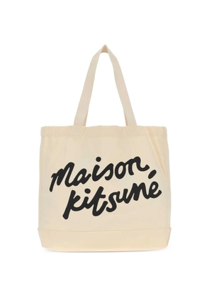 Maison Kitsuné logo tote bag - Neutrals