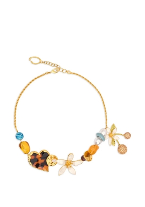 Oscar de la Renta Orange Blossom charm necklace - Gold