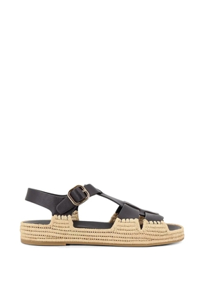 Paloma Barceló Yuka woven-platform caged sandals - Brown