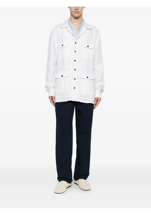 BORRIELLO NAPOLI four-pocket overshirt - White