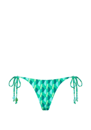 Seafolly Sorrento printed tie-side bikini bottoms - Green