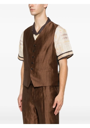 John Varvatos buttoned waistcoat - Brown
