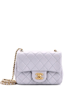 CHANEL Pre-Owned Pearl Crush Square Flap Bag Quilted Lambskin Mini crossbody bag - Grey