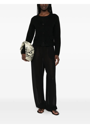 kujten Sevilla fringed-trim cardigan - Black