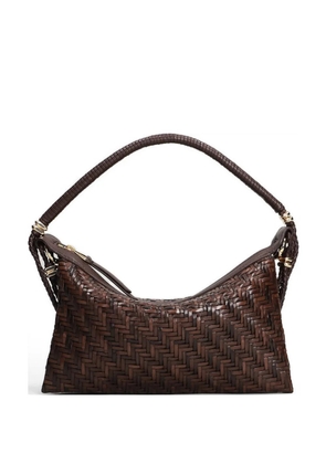Benedetta Bruzziches Pondy woven leather shoulder bag - Brown
