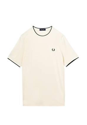 Fred Perry logo-embroidered crew neck T-shirt - Neutrals