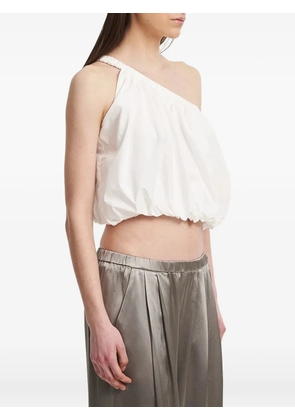 Eleh one-shoulder cropped top - White
