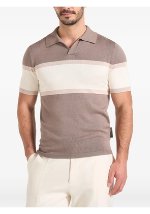 Manière De Voir Enzo colour-block polo T-shirt - Brown