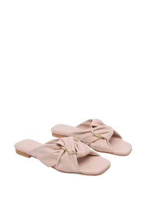 ANGEL ALARCON ring-detail knotted sandals - Pink