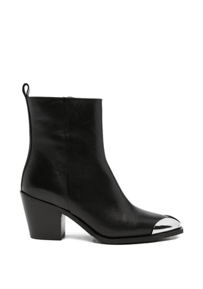 ADRIANNA FERETTI metal-toe ankle boots - Black