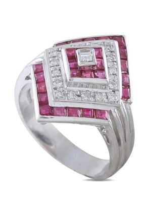 LB Exclusive ruby and diamond ring - Silver