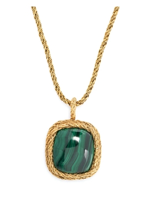 Aurelie Bidermann Miki malachite-stone necklace - Gold