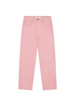 Mira Mikati five-pocket raw-cut jeans - Pink