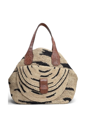 IBELIV Laza II zebra-pattern tote bag - Neutrals