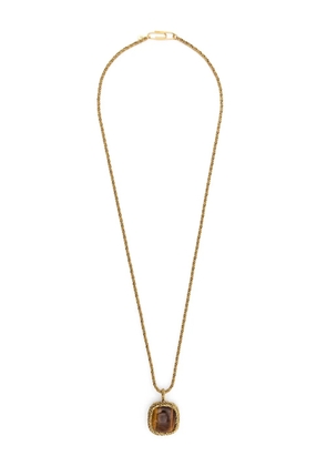 Aurelie Bidermann Miki tiger eye necklace - Gold