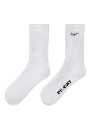 Axel Arigato logo-embroidered socks - White