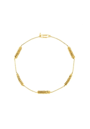 Aurelie Bidermann Five Wheat Cobs necklace - Metallic