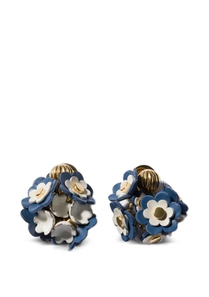 Miu Miu metal and leather earrings - Gold