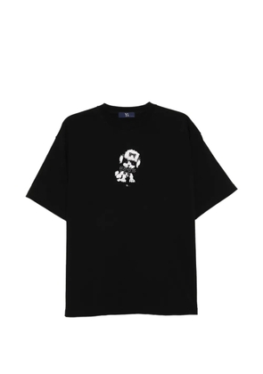 Y's poodle-print T-shirt - Black