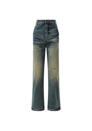 Fax Copy Express whiskering-effect jeans - Blue