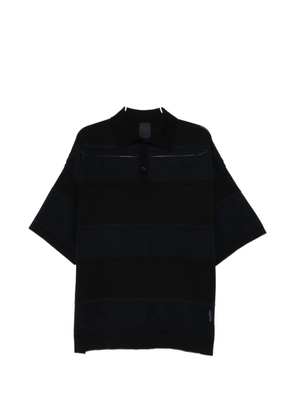 Juun.J striped polo shirt - Black