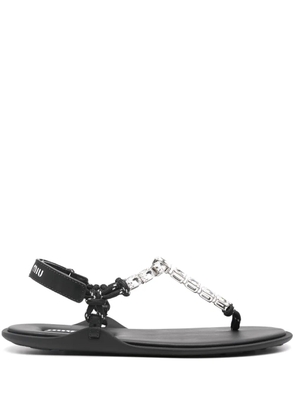 Miu Miu crystal-embellished sandals - Black