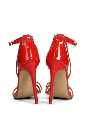 Fratelli Russo patent-leather crossover-strap sandals - Red