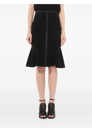 Givenchy ruffled satin-trim skirt - Black
