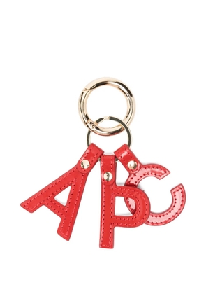 A.P.C. logo-lettering keyring - Red