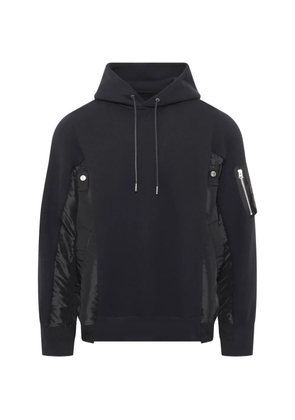sacai Sponge Sweat twill hoodie - Black