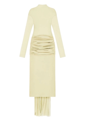 Givenchy ruched silk maxi dress - Yellow