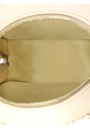 CHANEL Pre-Owned Round Clutch with Chain Quilted Calfskin with Pearl Detail crossbody bag - Neutrals