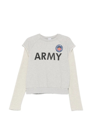 PROTOCOL INDEX logo-print crew neck sweater - Grey