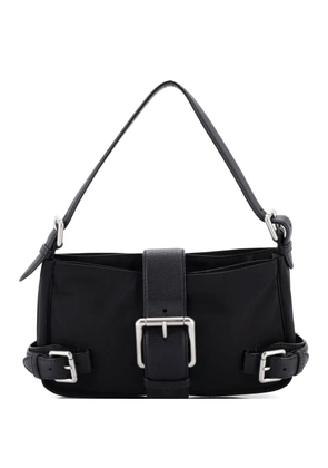 Bottega Veneta Pre-Owned Buckle Nylon with Leather shoulder bag - Black