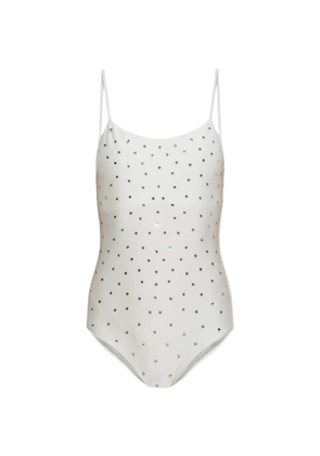 Oséree crystal-embellished one-piece swimsuit - White
