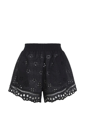 Ermanno Scervino broderie-anglaise scalloped-hem shorts - Black