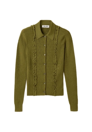 Miu Miu cashmere and silk cardigan - Green