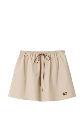 Miu Miu panama cotton skirt - Neutrals