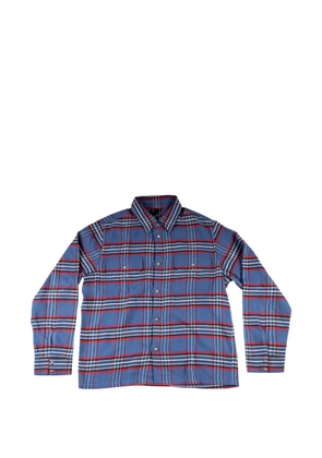 Chrome Hearts Work Dog check-pattern shirt - Blue