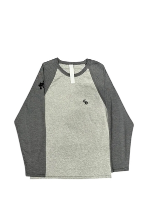 Chrome Hearts Henley Baseball 3 cross-patch T-shirt - Grey
