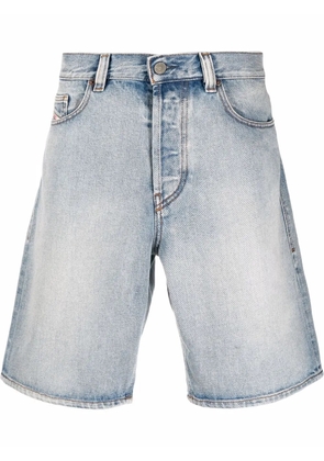 Diesel wide-leg denim skate shorts - Blue