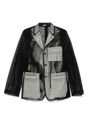Comme des Garçons Homme Plus tulle blazer - Black