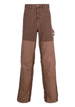 Diesel D-Franky patchwork straight-leg jeans - Brown
