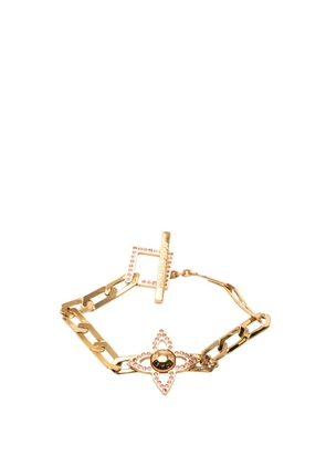 Louis Vuitton Pre-Owned 2010 Gold Plated Strass Flower Power Bracelet costume bracelet