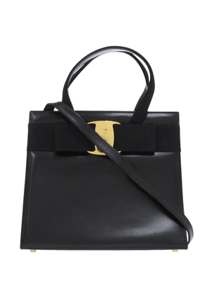 Ferragamo Pre-Owned 2010-2026 Leather Vara Bow satchel - Black