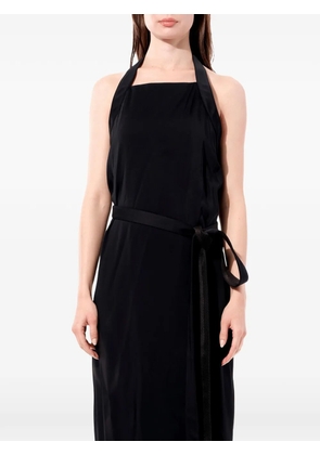 Balenciaga belted halterneck maxi dress - Black