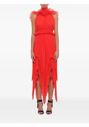 Givenchy Pod ruffled pleated dress - Red