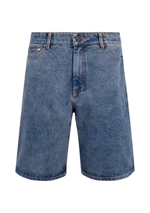 Daily Paper acid-wash denim shorts - Blue