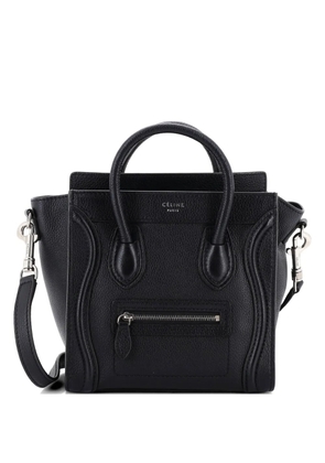 Celine Pre-Owned Luggage Bag Grainy Leather Nano crossbody bag - Black